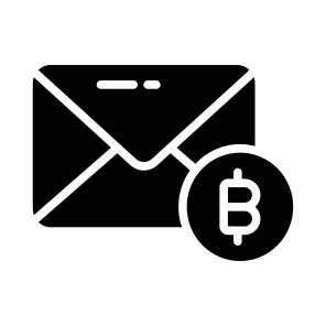 Mail, Email, Communication, Bitcoin, Crypto icon