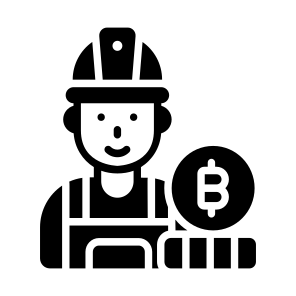 Miner, Worker, Labour, Person, Bitcoin icon