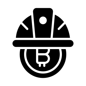 Mining, Hat, Cap, Bitcoin, Crypto icon