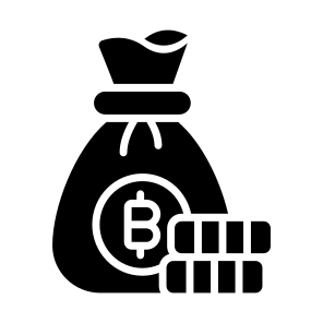 Sack, Pouch, Bag, Bitcoin, Crypto icon