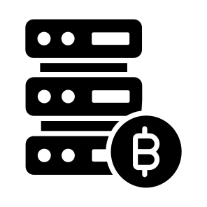 Server, Storage, Datacenter, Bitcoin, Crypto icon
