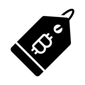 Tag, Label, Bitcoin, Crypto, Cryptocurrency icon