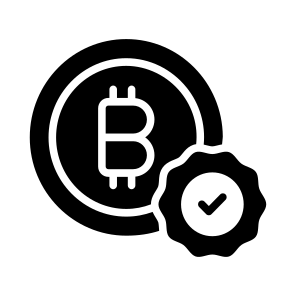 Verification, Token, Coin, Bitcoin, Crypto icon