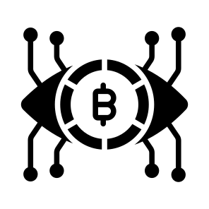 Vision, Eye, Monitoring, Asset, Bitcoin icon