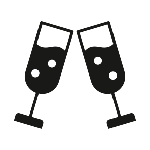 Cheers, Toasting, Beverage, Glasses, Wine icon