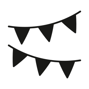 Garlands, Decoration, Pennants, Buntings, Streamer icon