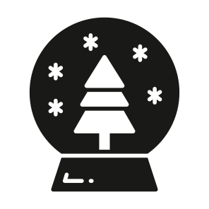 Snow Globe, Decorative, Decoration, Festive, Christmas icon