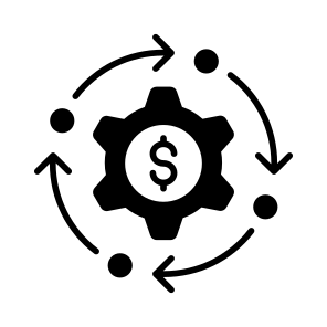 Money, Cycle, Growth, Flow, Business icon