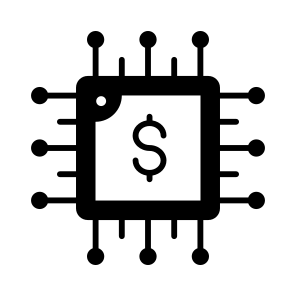 Money, Process, Ai, Chip, Fintech icon