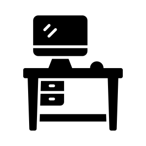 Workplace, Computer, Desk, Workstation, Office icon