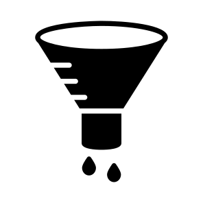 Funnel, Filter, Conversion, Drops, Droplets icon
