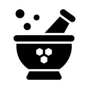 Medicine, Homeopathy, Mortar, Pestle, Herbal icon