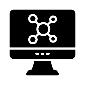 Monitor, Compound, Device, Online, Molecules icon