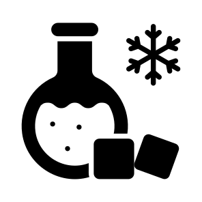 Nitrogen, Flask, Liquid, Frozen, Cubes icon