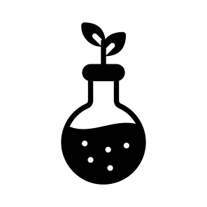 Plant, Flask, Beaker, Leaves, Organic icon