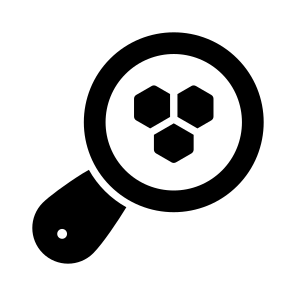 Research, Study, Compound, Molecules, Magnifier icon