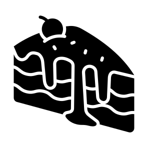 Cake, Slice, Piece, Dessert, Confectionery, icon