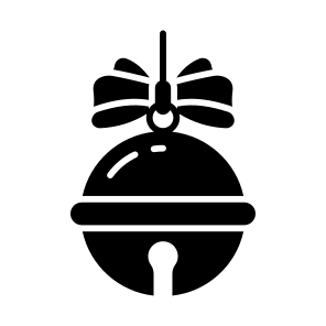Christmas, Bell, Holiday, Seasonal, Decoration,,, icon