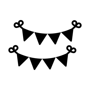 Garlands, Decoration, Pennants, Buntings, Streamer, icon