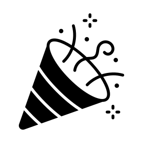 Party, Celebration, Party, Popper, Confetti, icon