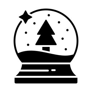 Snow Globe, Decorative, Decoration, Festive, Christmas, icon