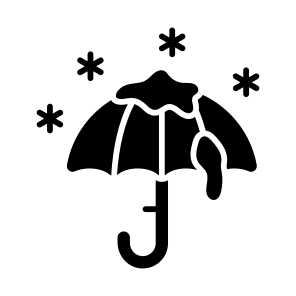 Umbrella, Snowfalling, Weather, Forecast, Winter, icon