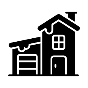 Winter, House, Snow, Christmas, New Year, icon