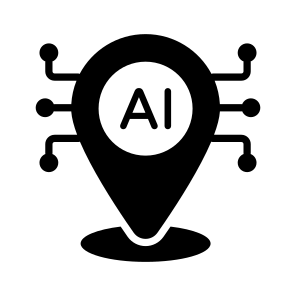 Ai, Artificial Intelligence, Location, Navigation, Tracking icon