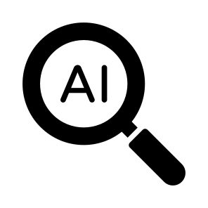 Artificial, Intelligence, Ai, Search, Magnifier icon