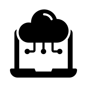 Cloud, Computing, Hosting, Laptop, Data icon