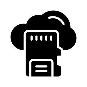 Cloud, Storage, Data, Sd, Card icon