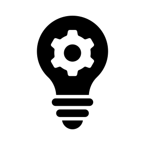 Creative, Technology, Innovation, Lightbulb, Machine icon
