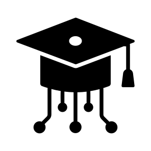 E Learning, Education, Network, Futuristic, Technology icon