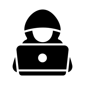 Hacker, Criminal, Data, Detective, Laptop icon