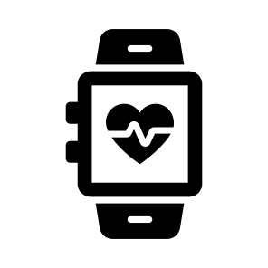 Health, Tracker, Monitoring, Smartwatch, Heart icon