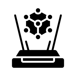 Hologram, Augmented, Reality, Virtual, D icon