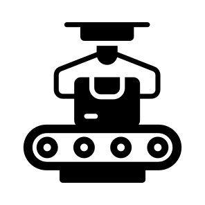 Manufacturing, Artificial, Intelligence, Ai, Conveyor icon