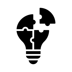 Problem, Solving, Lightbulb, Solution, Resolving icon