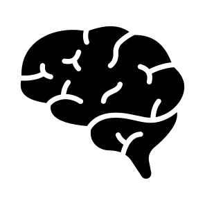 Brain, Cortex, Brainstem, Neuron, Mind icon
