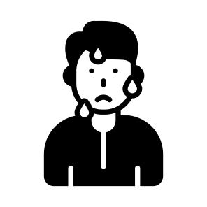 Sweating, Perspiration, Disease, Patient, Person icon
