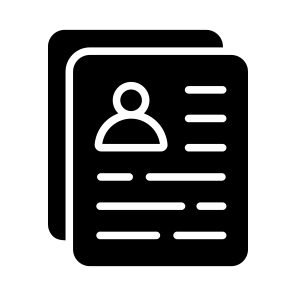 Biodata, Info, Details, Sheet, Law icon