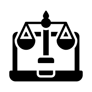 Cyber, Digital, Online, Laptop, Law icon