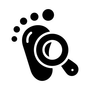 Footprint, Evidence, Crime, Search, Forensic icon