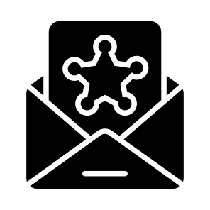 Mail, Letter, Envelope, Message, Police icon