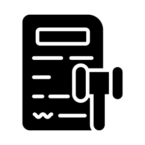 Notice, Document, Gavel, Order, Paper icon