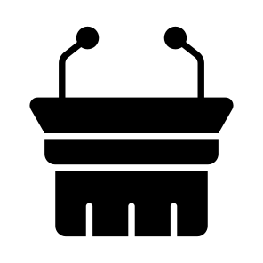Podium, Lectern, Dias, Mic, Microphone icon