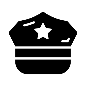 Police, Cap, Hat, Headwear, Uniform icon