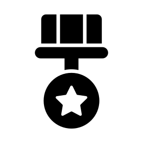 Police, Medal, Award, Star, Badge icon