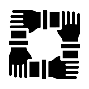 Unity, Hands, Peace, Joined, Group icon