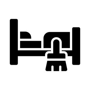 Bedroom, Bed, Room, Furniture, Brush icon